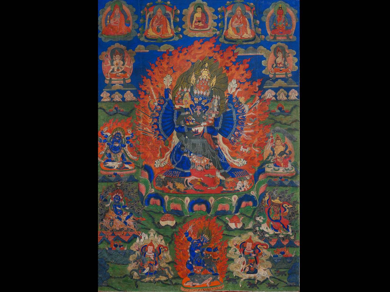 【藏传】[唐卡] 布上手绘唐卡