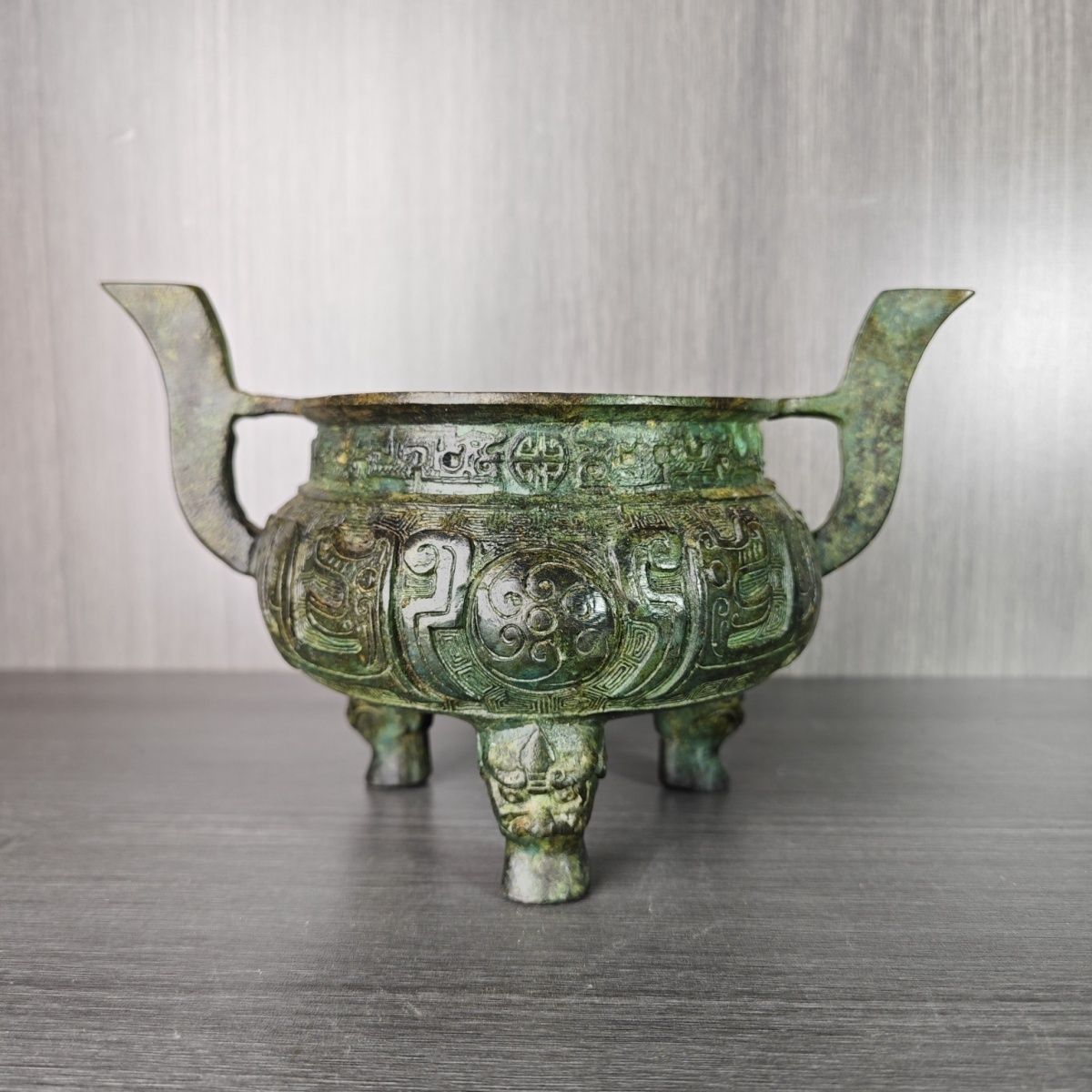 青铜器香炉纯铜铜鼎摆件仿古办公室礼品