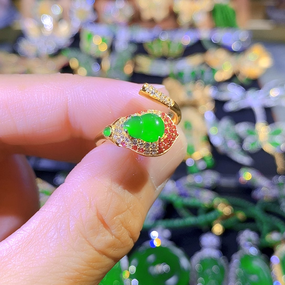 吊坠(不含链)银S925镶嵌翡翠