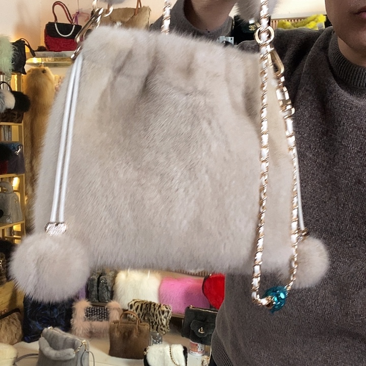 娃叔皮草水貂垃圾袋包