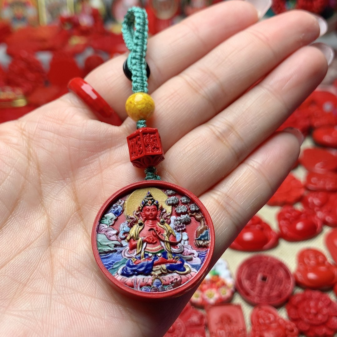 天然辰砂工艺品朱砂钥匙扣