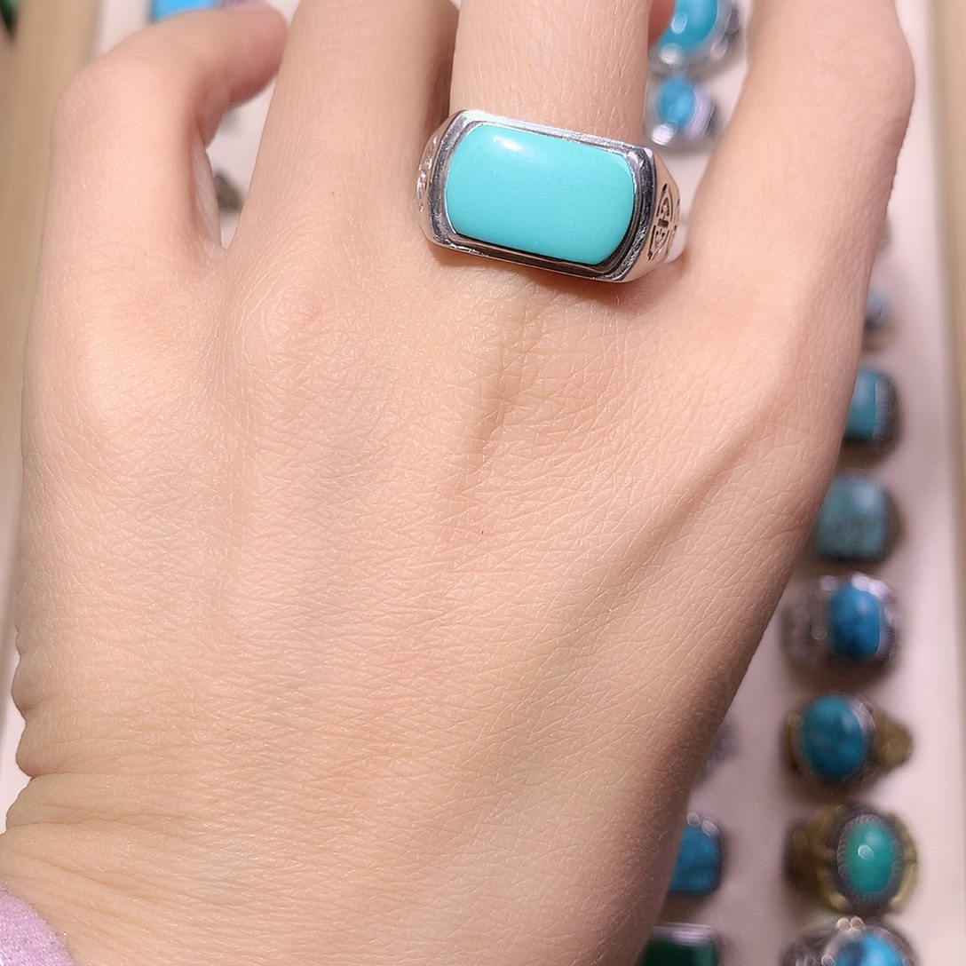 绿松石银S925镶嵌颈饰