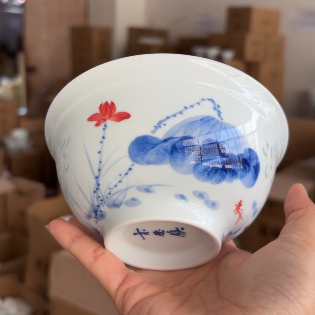 玉瓷景德镇陶瓷米饭碗两只好的