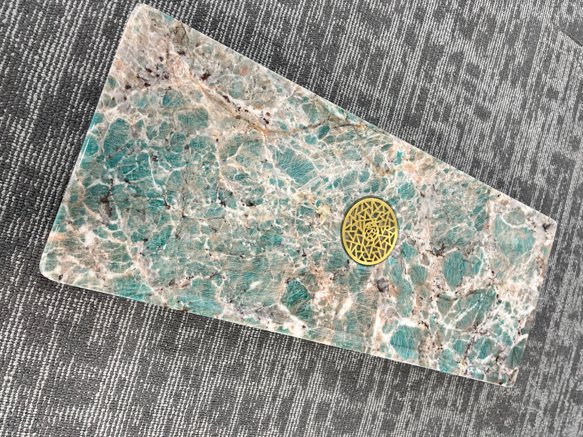 亚马逊绿湿泡茶盘家用简约双面复古轻奢方形国风古风中式禅意吸水