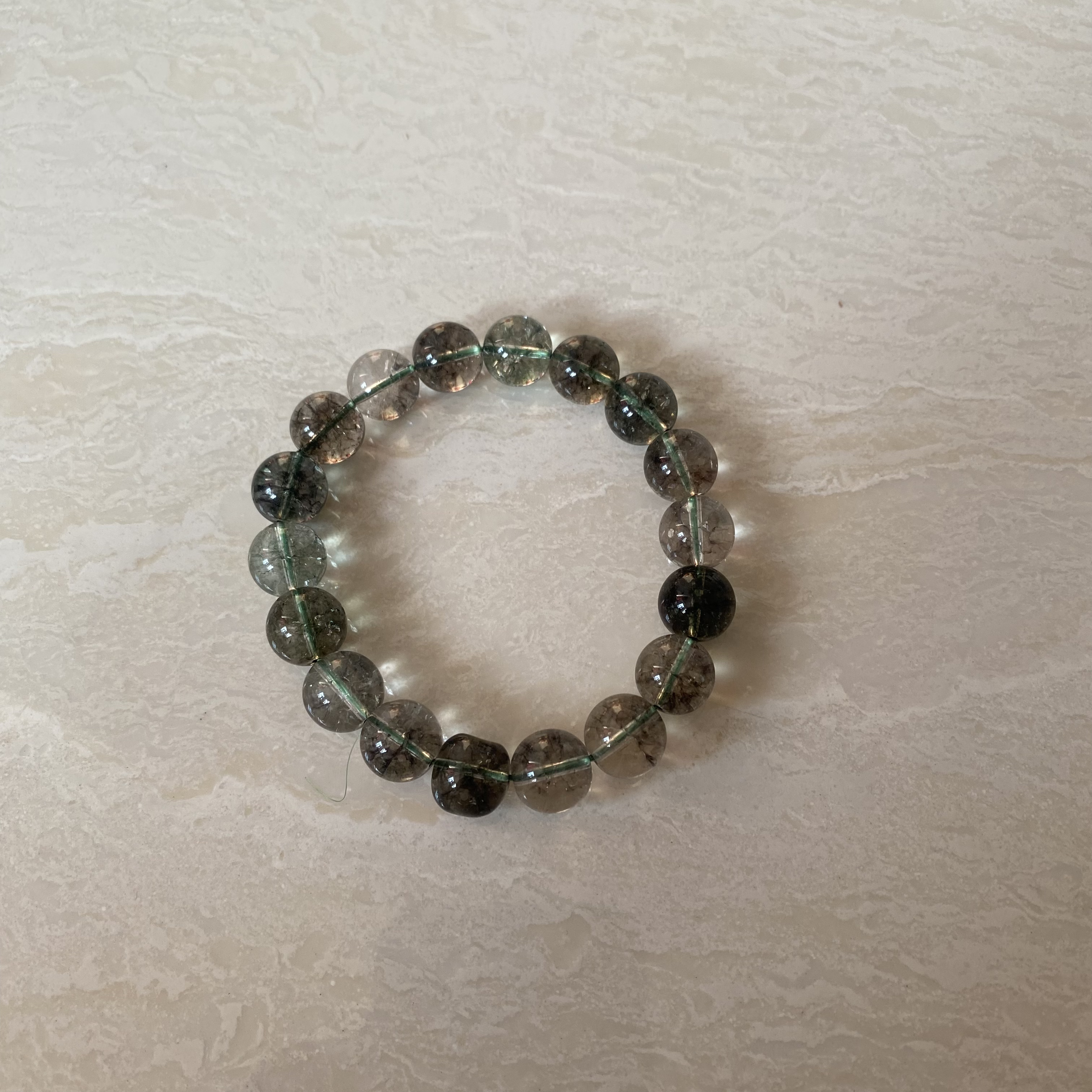 绿幽灵单圈圆珠手串