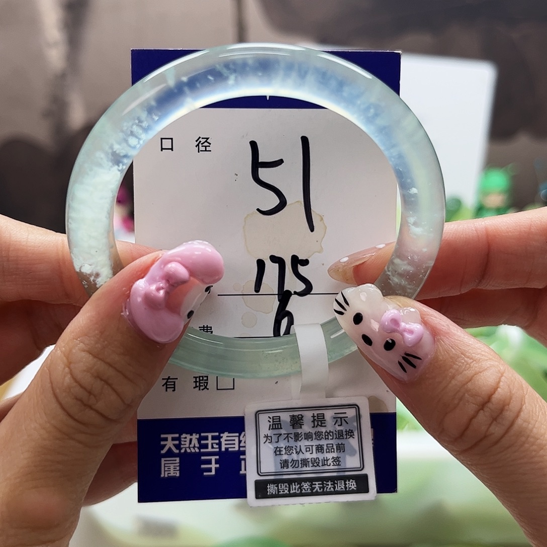 姚***姐未镶嵌蛇纹石玉手镯
