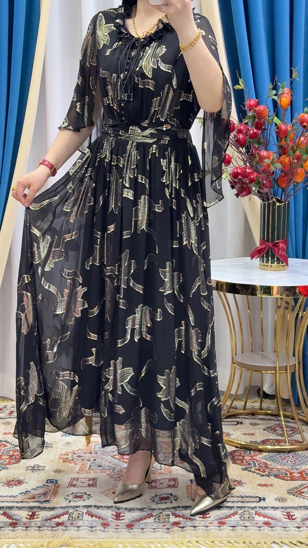 ［GELLINNA女装］连衣裙直筒长裙/XL-5XL/女士连衣裙