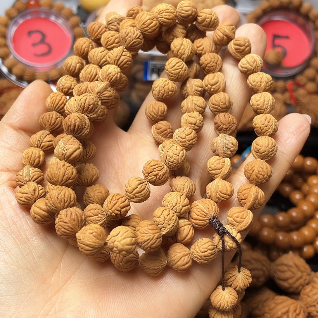 用***4把件桃核小金豆脖挂10尺寸108➕6无修