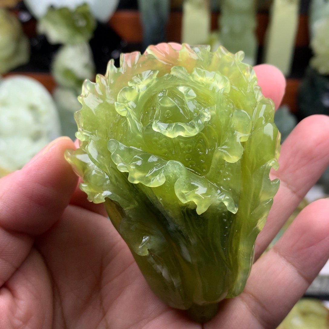岫玉手把件未镶嵌