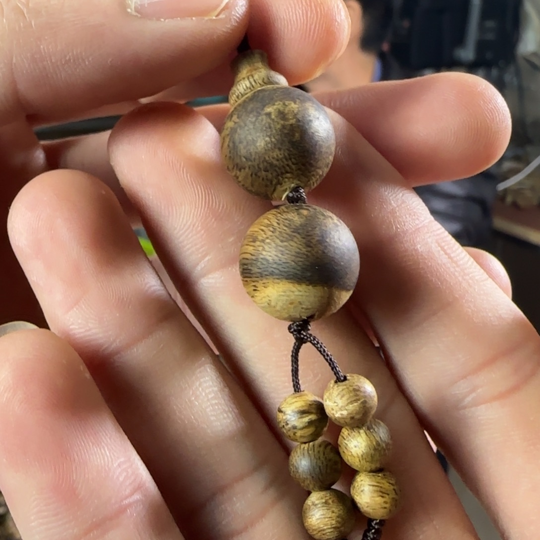 奇楠沉香葫芦钥匙扣2g+