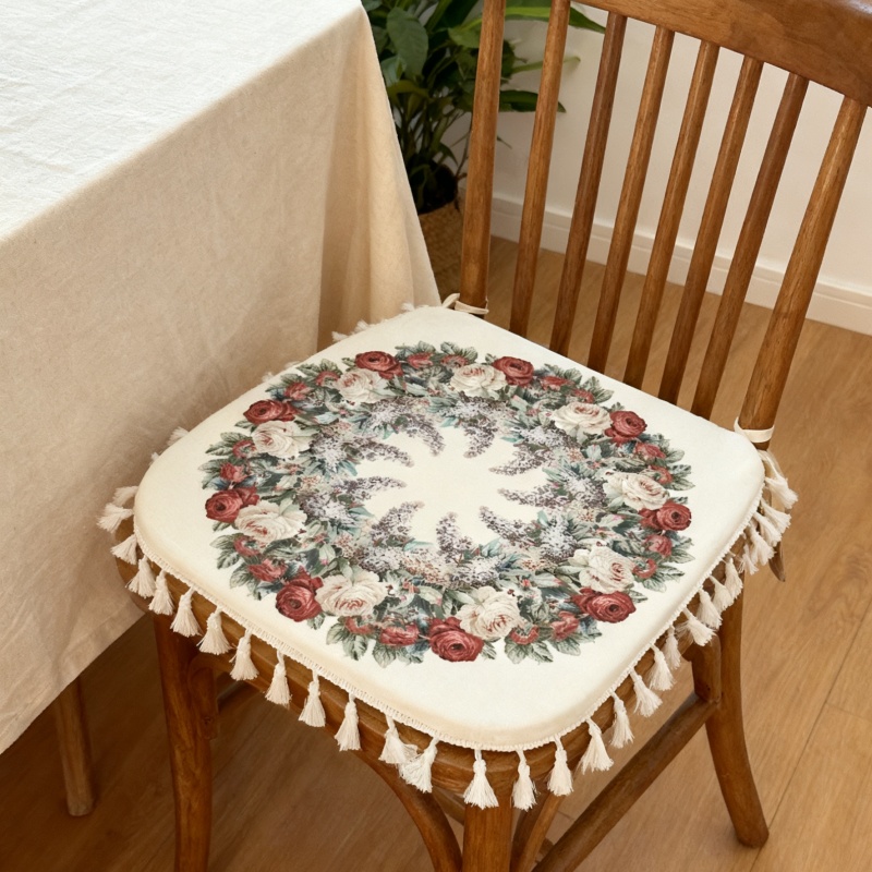 B005-26 法式风情玫瑰花薰衣草民族坐垫