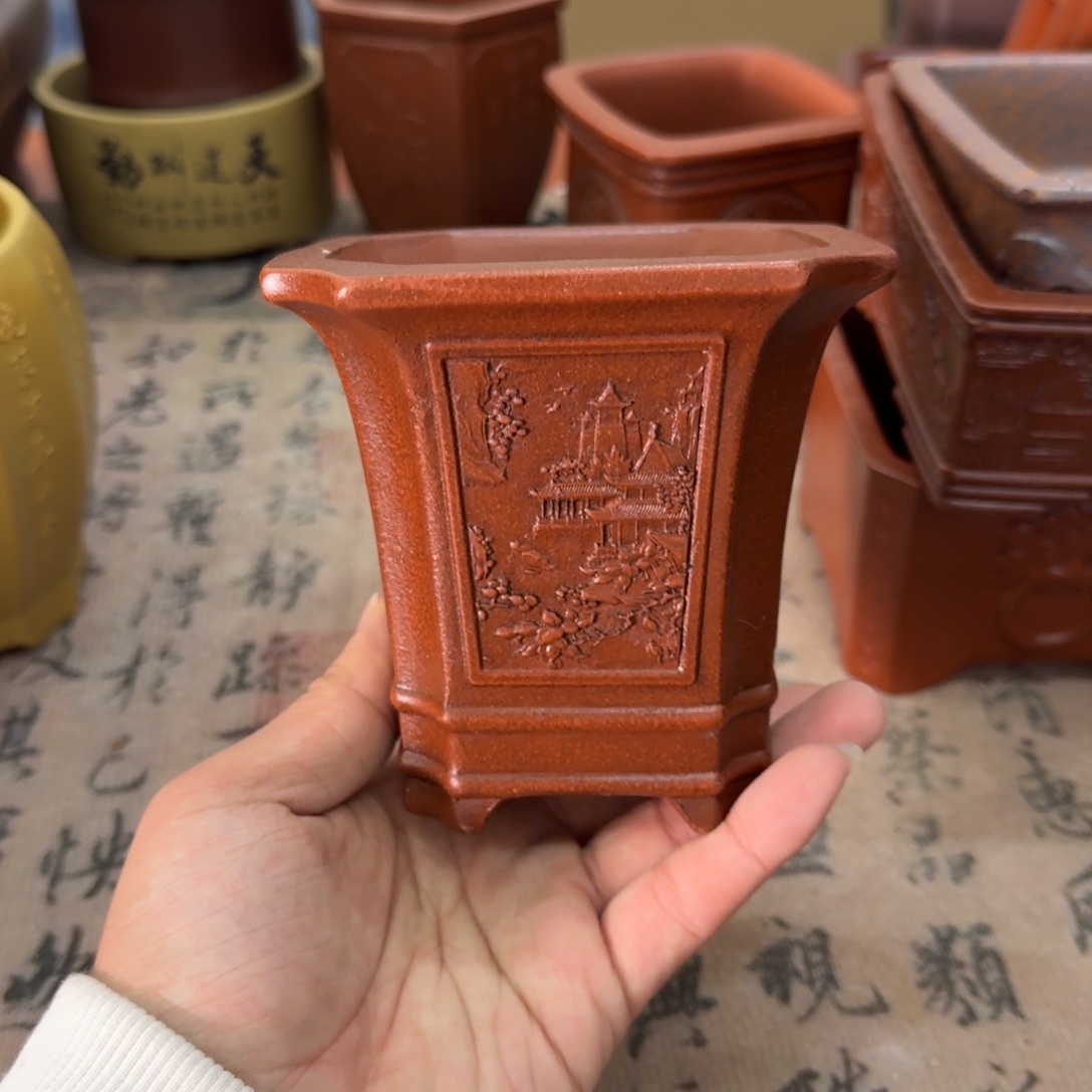 紫砂花盆宜兴紫砂正品9x9.5