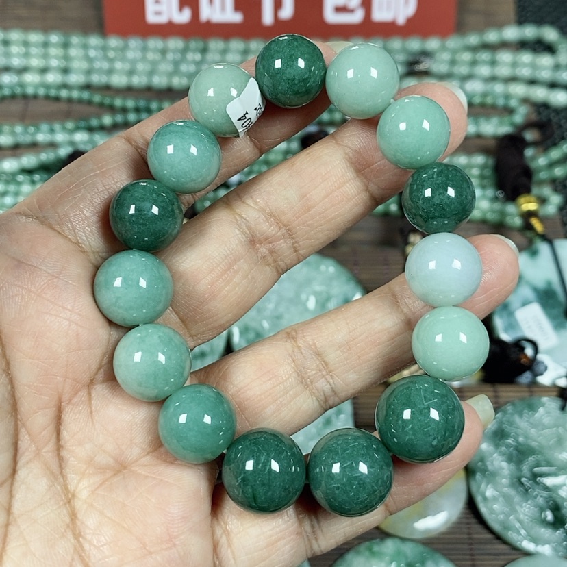 【闪购商品】翡翠颈饰未镶嵌翡翠玉玉手链男款卡13.8