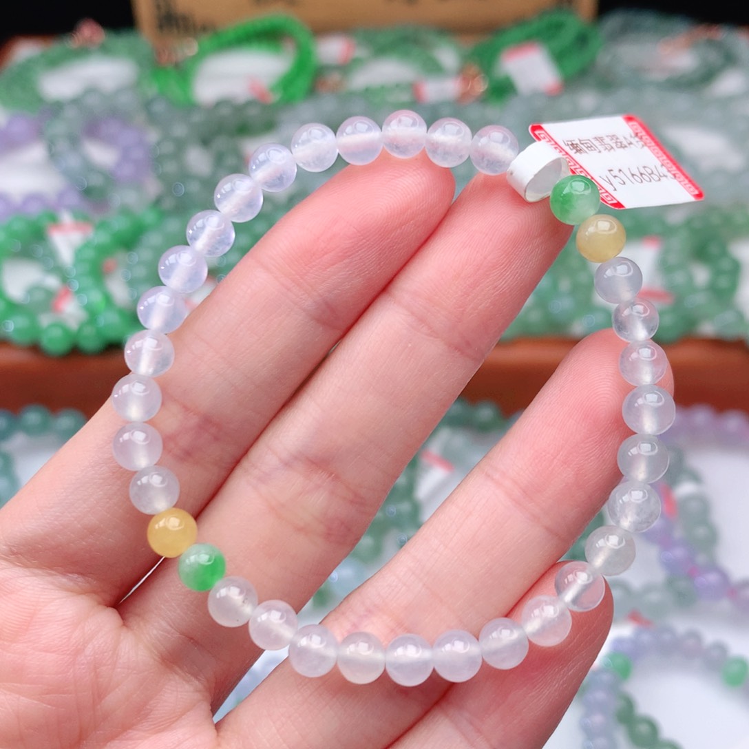 翡翠手链未镶嵌翡翠5mm