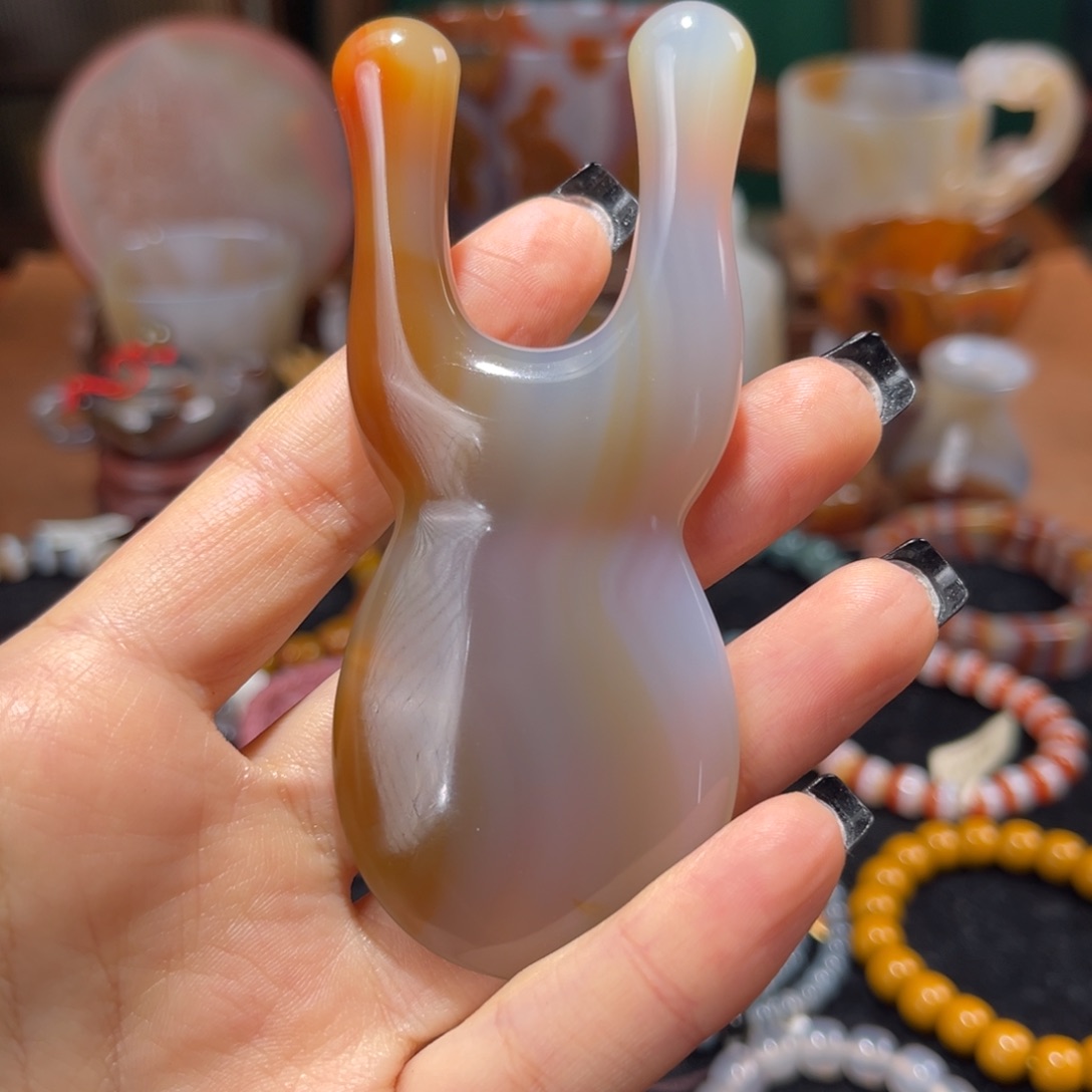 玛瑙/玉髓未镶嵌鼻刮