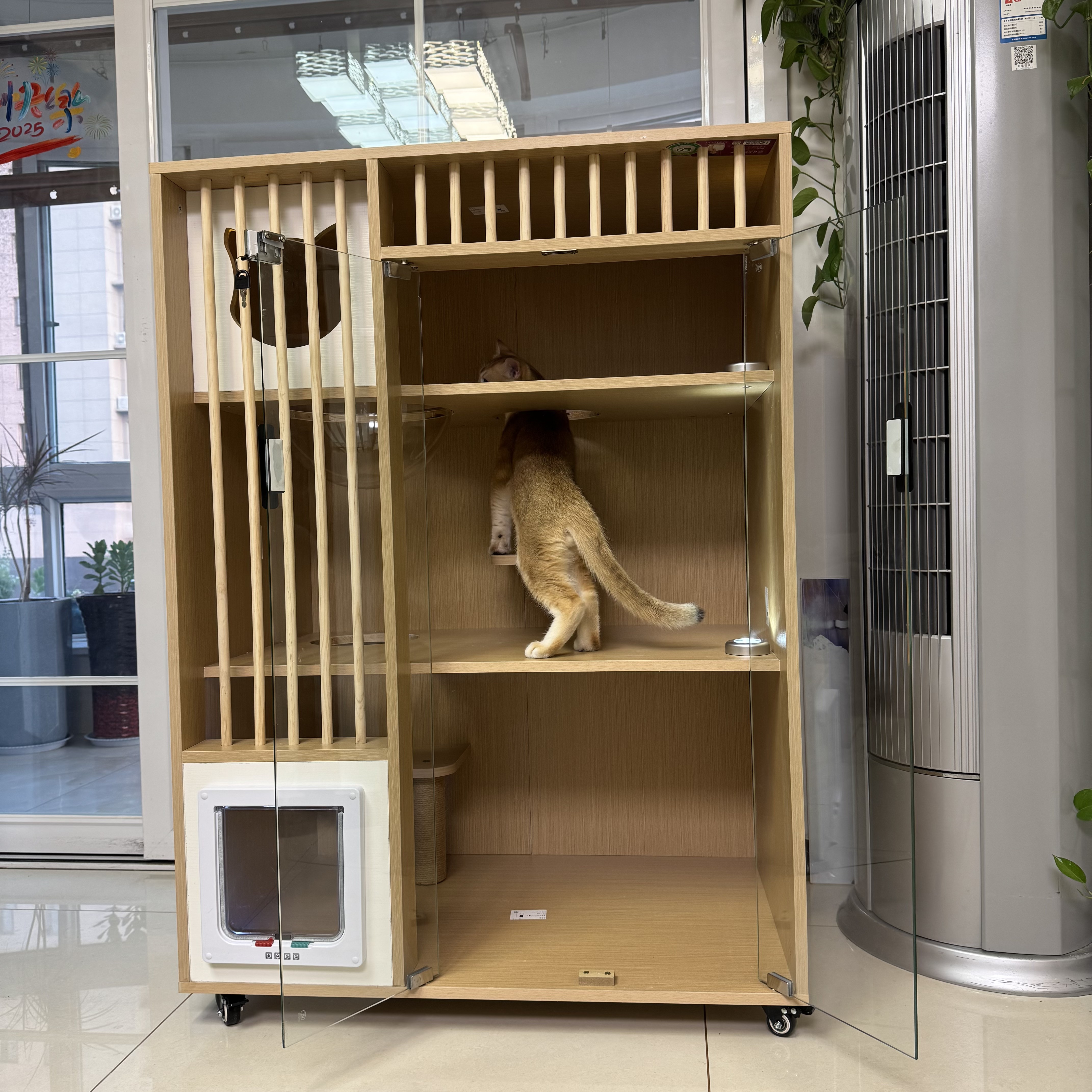 实木18毫米背板环保板材坚固实用型猫屋猫柜猫别墅家用室内
