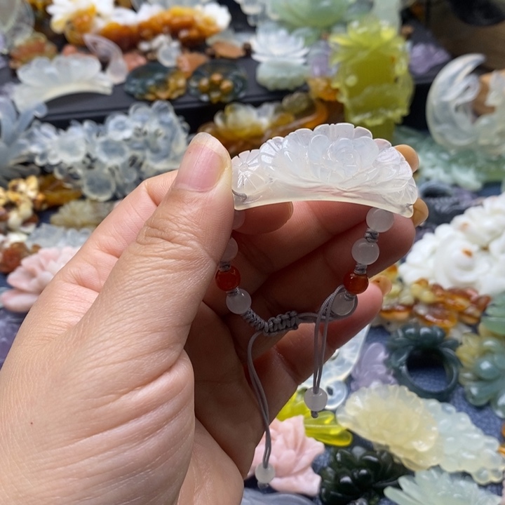 蛇纹石玉合金颈饰