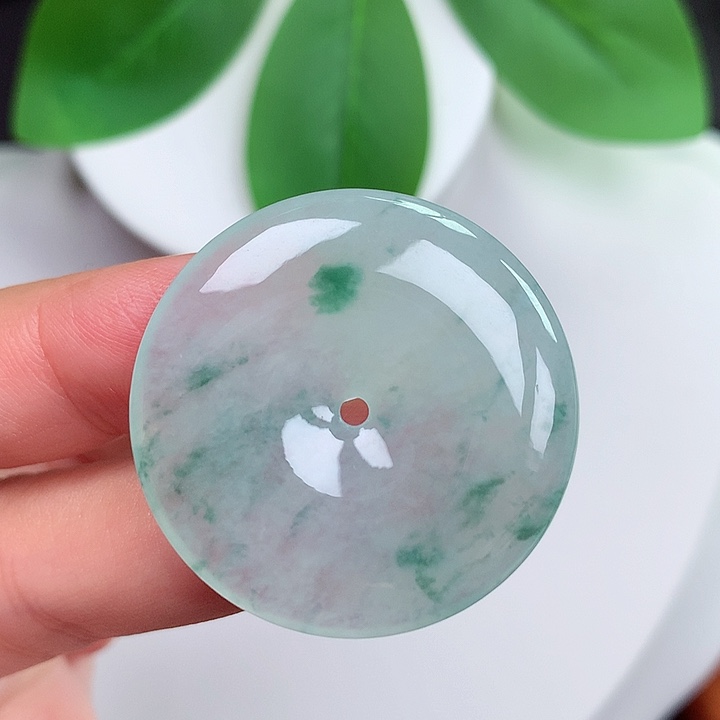 颈饰未镶嵌翡翠平安扣32.4x5.6mm