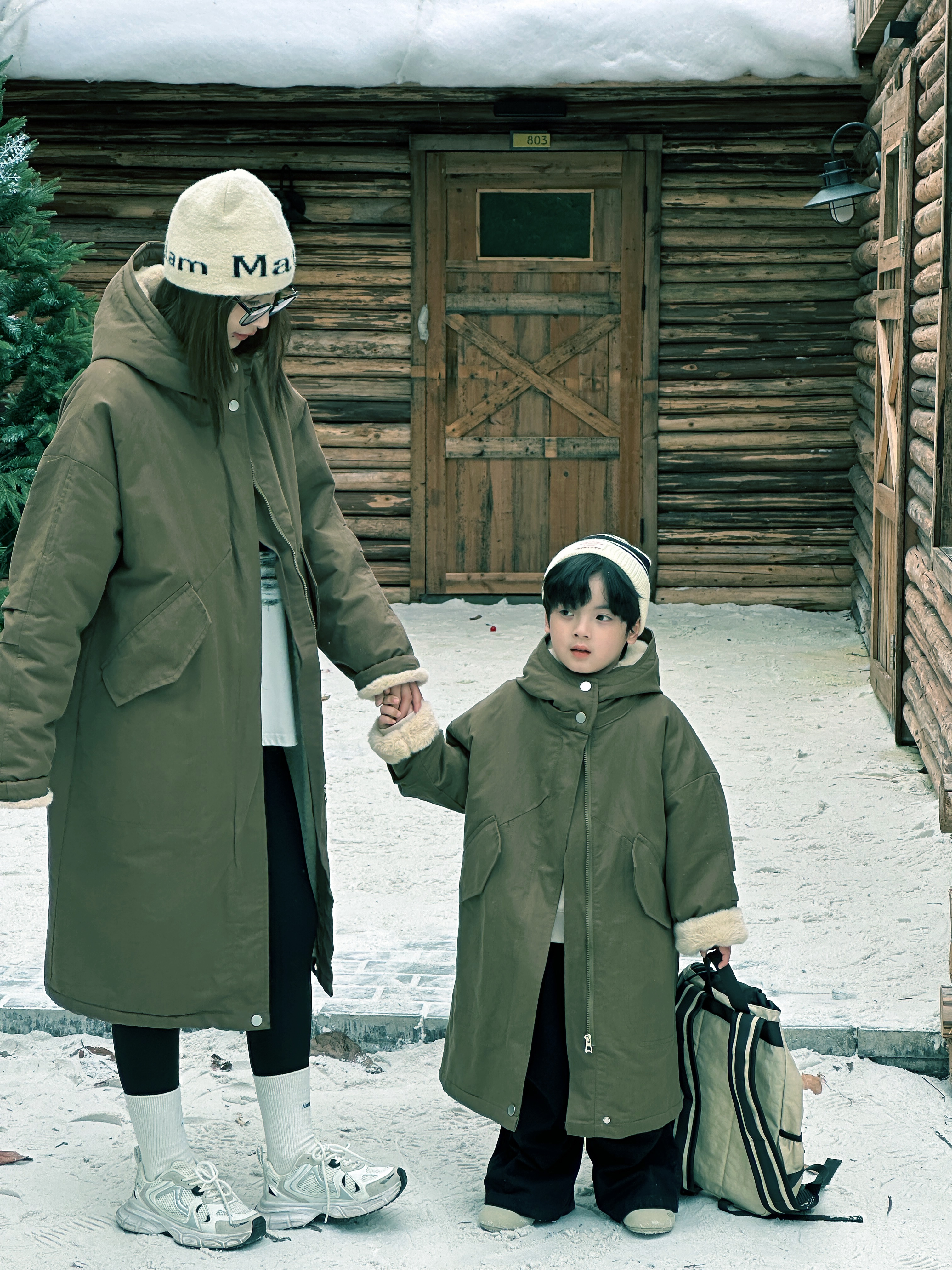 2024新款秋冬长款派克服男女韩版宽松百搭工装棉服加绒加厚外套