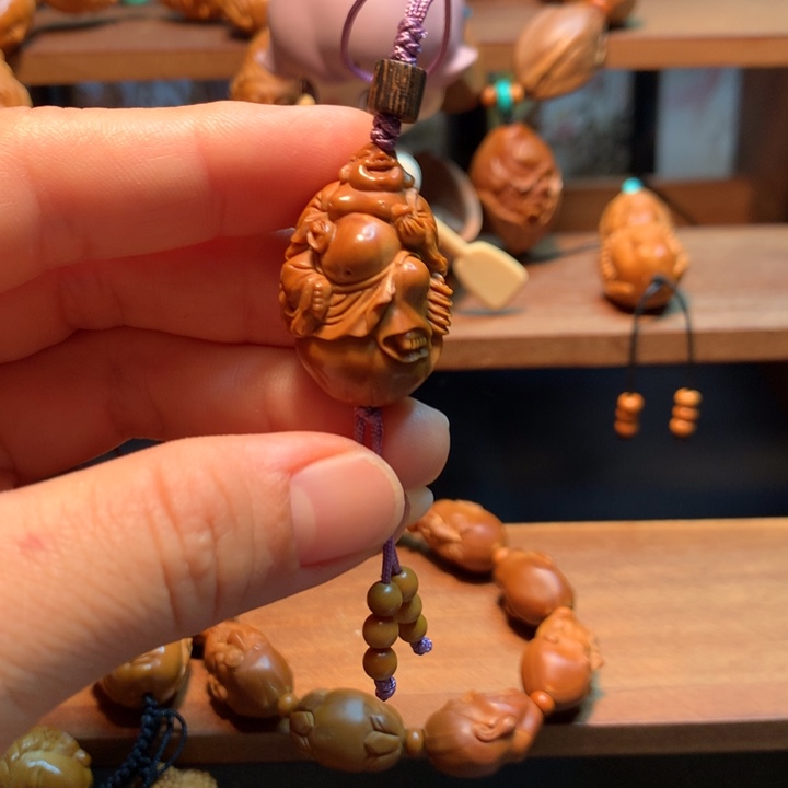 橄榄核手串九*橄榄核雕件