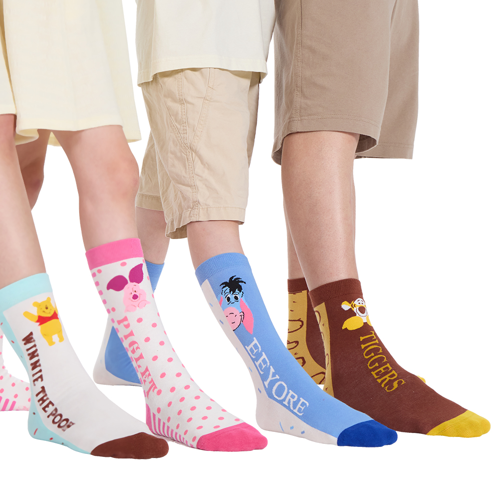 新款玩具总动奇趣袜子四双装礼盒超能特工队男童女童儿童抗菌袜子