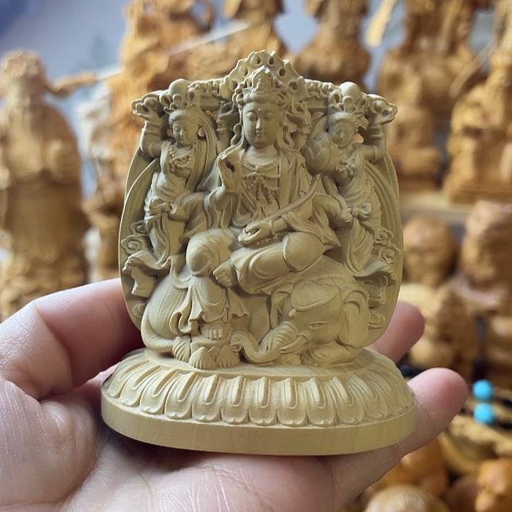 柏木（崖柏）黄杨木普贤菩萨