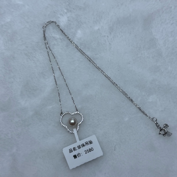 淡水珍珠 s925镶嵌 淡水AKY可爱风三叶草套链 6-7mm 1-30g B0070