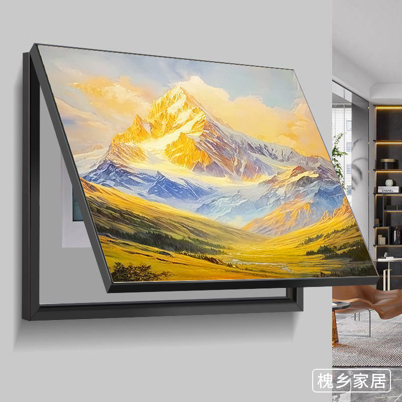 金山电表箱装饰画日照金山客厅餐厅玄关电箱遮挡画电闸箱挂画