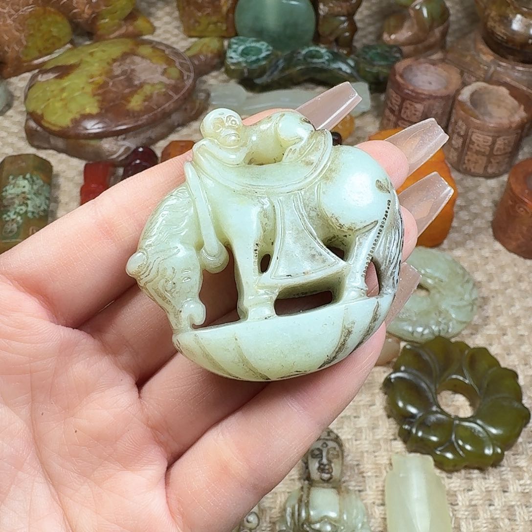 白玉菩提吊坠挂件