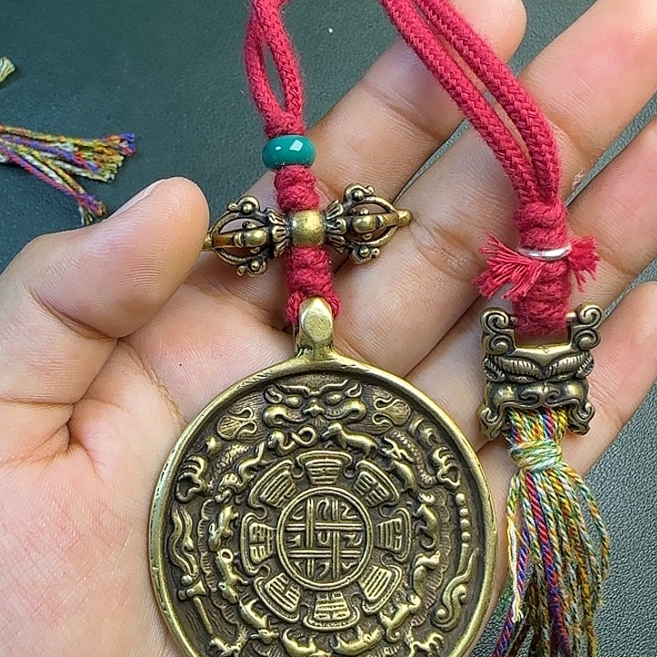 大***宝铜铁合金类藏传工艺品九宫八卦