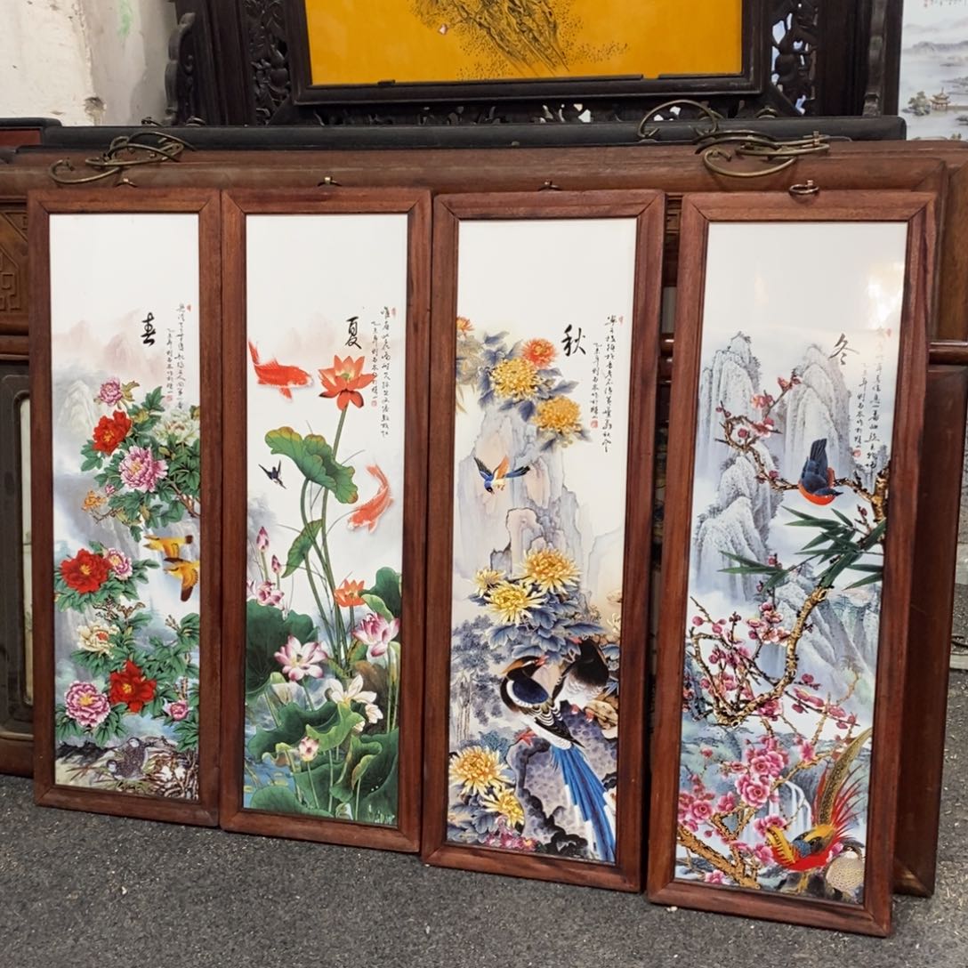 瓷片65*22*4 景德镇瓷板画柴窑烧制