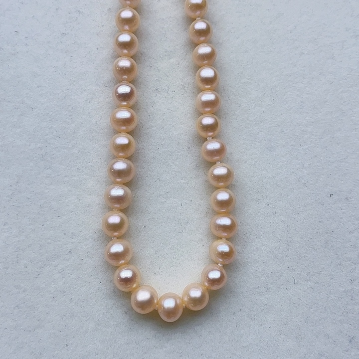 淡水珍珠颈饰未镶嵌卡7➕极光中国红