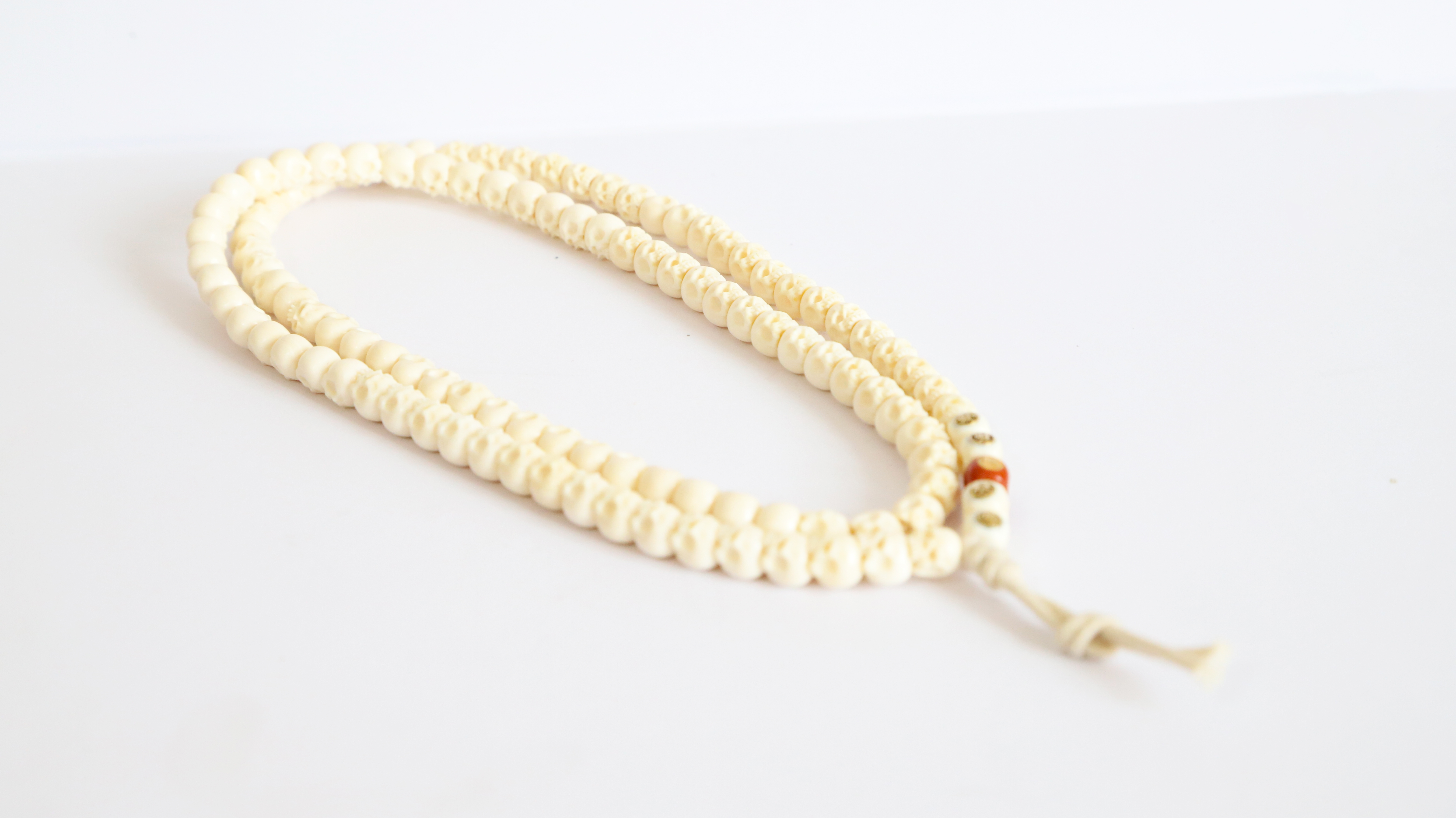 猛犸手工雕刻骷髅长串