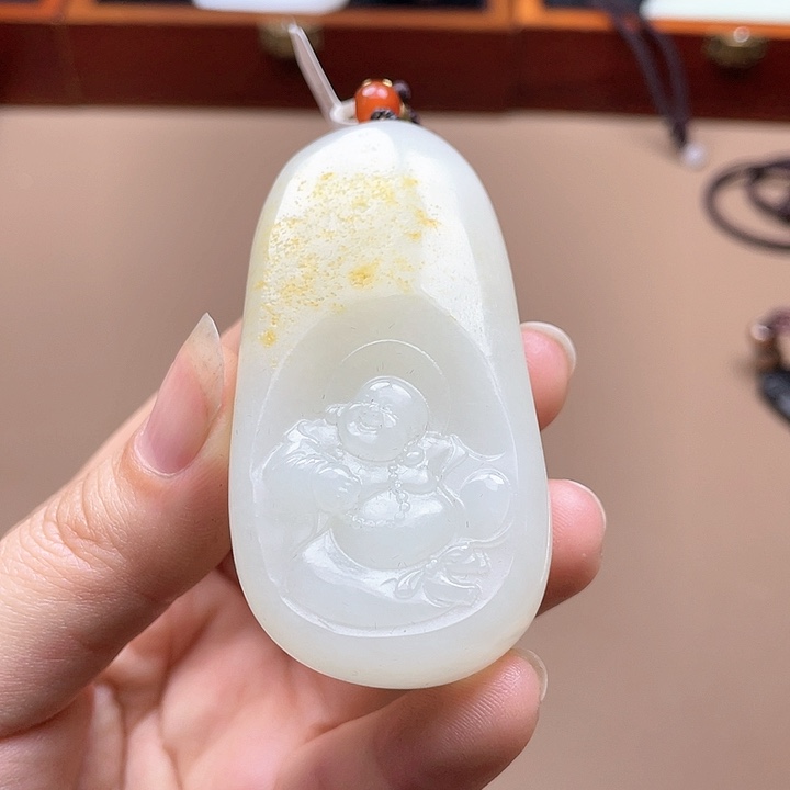 和田玉挂件未镶嵌千***有F