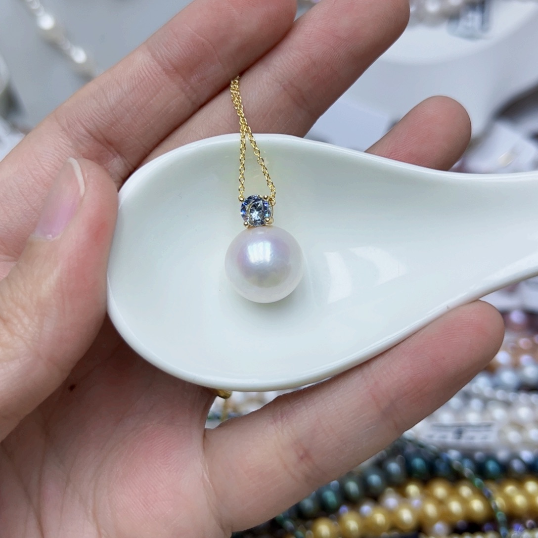 淡水珍珠颈饰银S925镶嵌