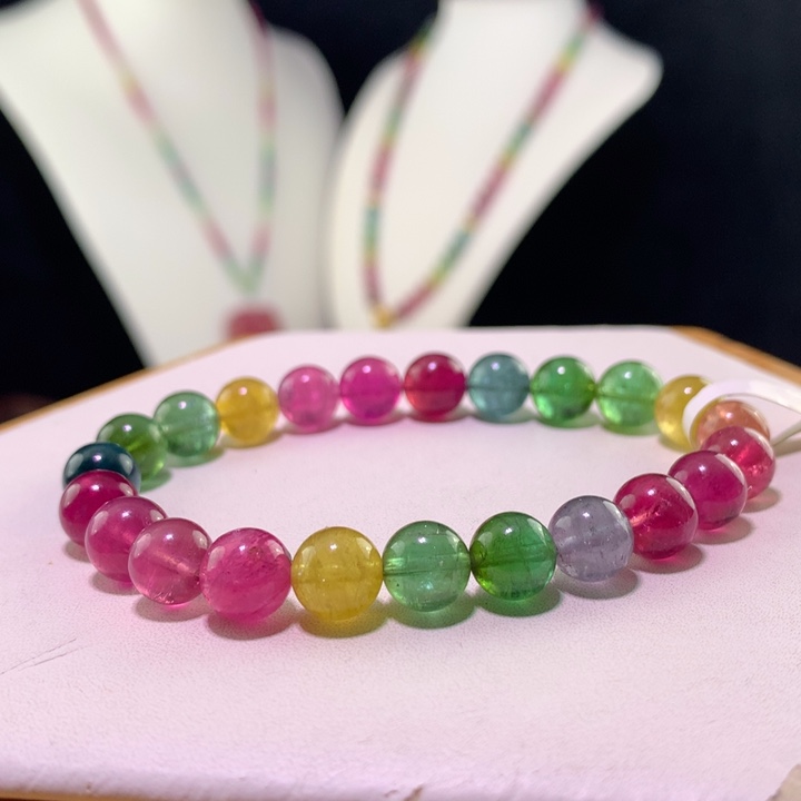 双色碧玺手链未镶嵌