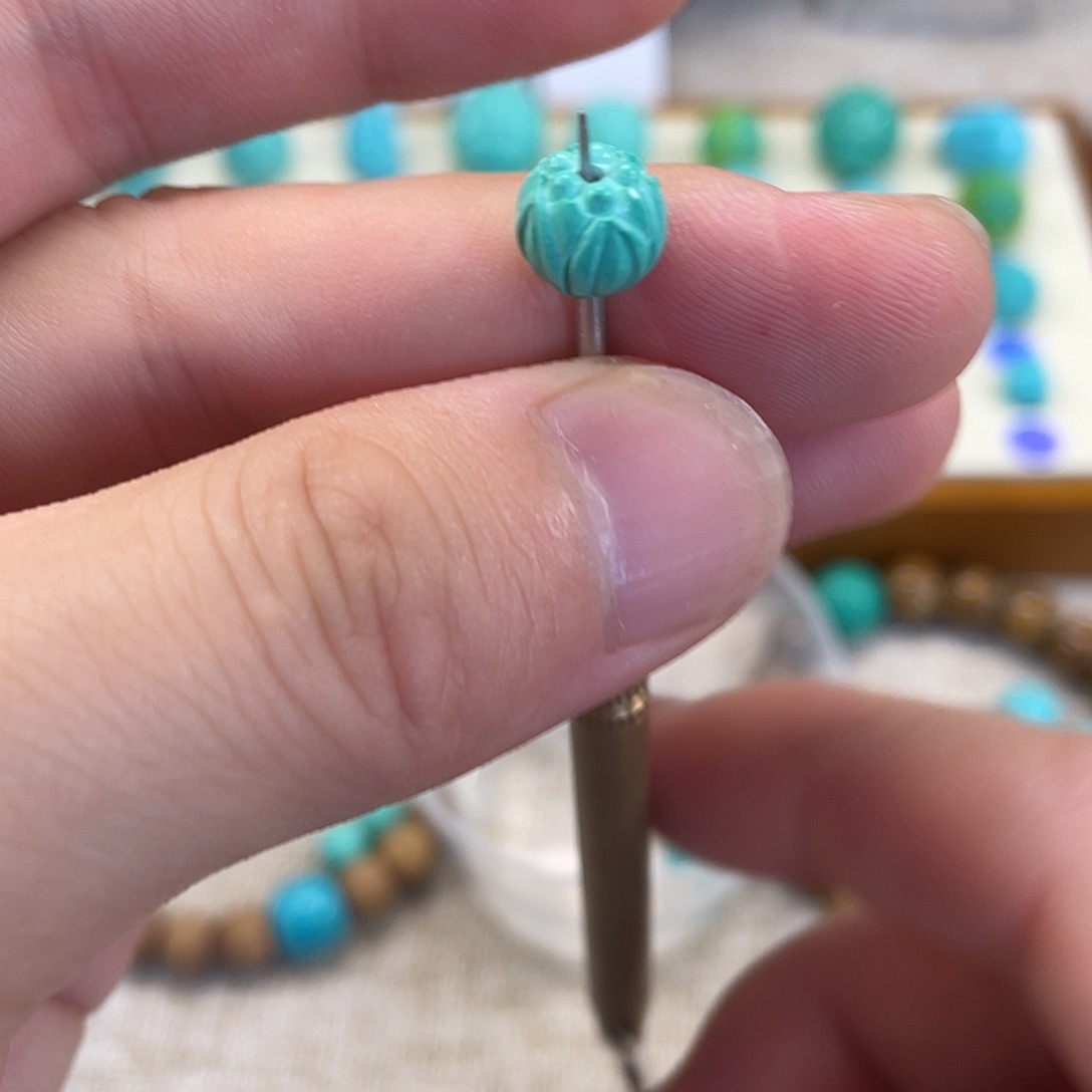 原生态湖北松配饰，直径8