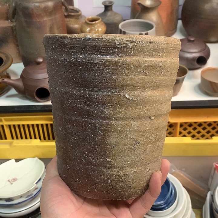 备前烧见水一个摆件