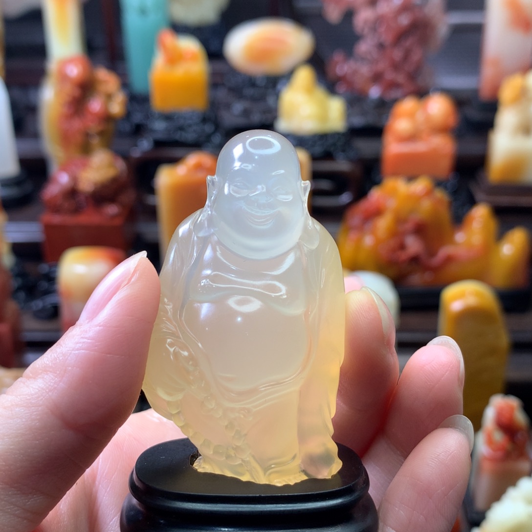 大***心寿山石印石寿山石坑头水晶洞