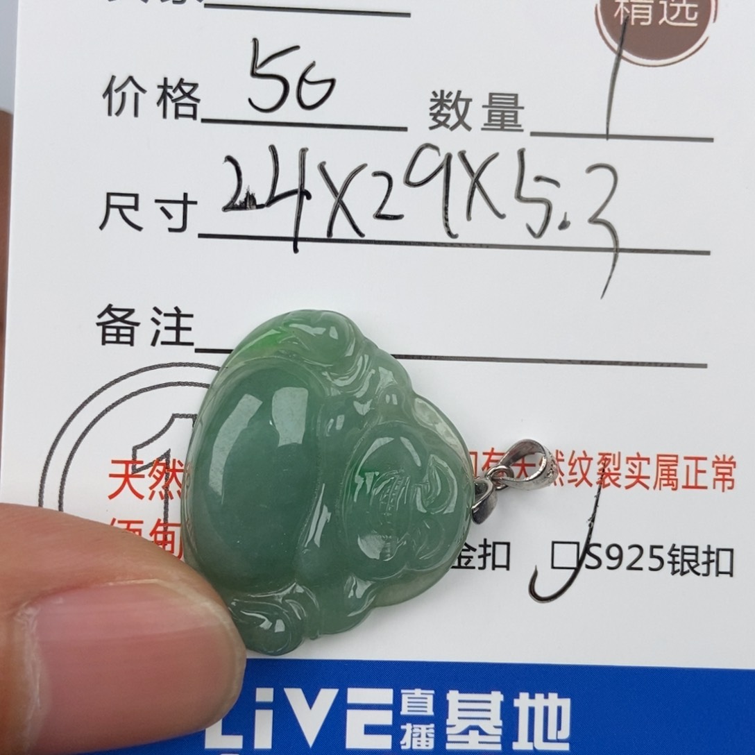 翡翠颈饰未镶嵌吊坠