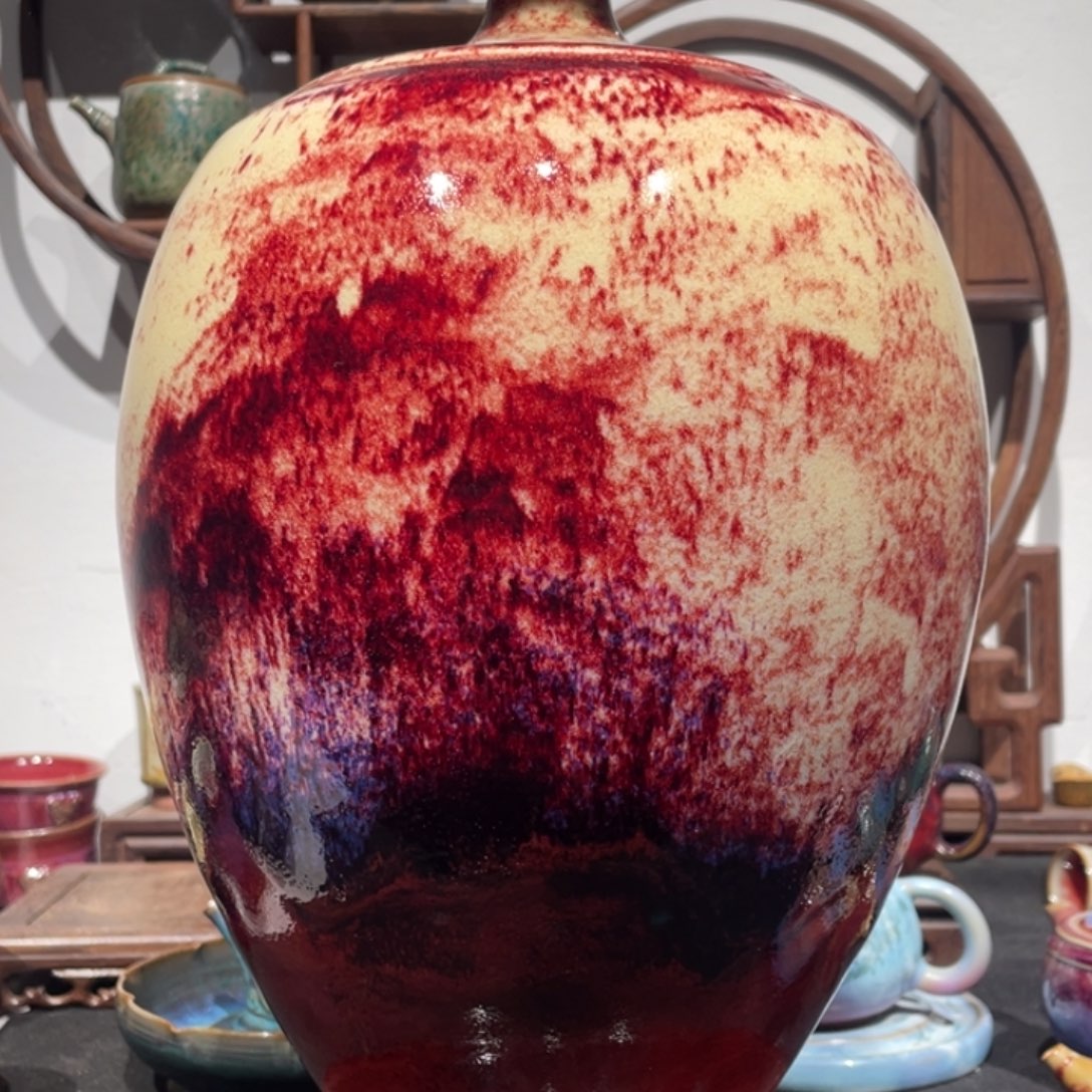 香***冻中国神后钧瓷花器