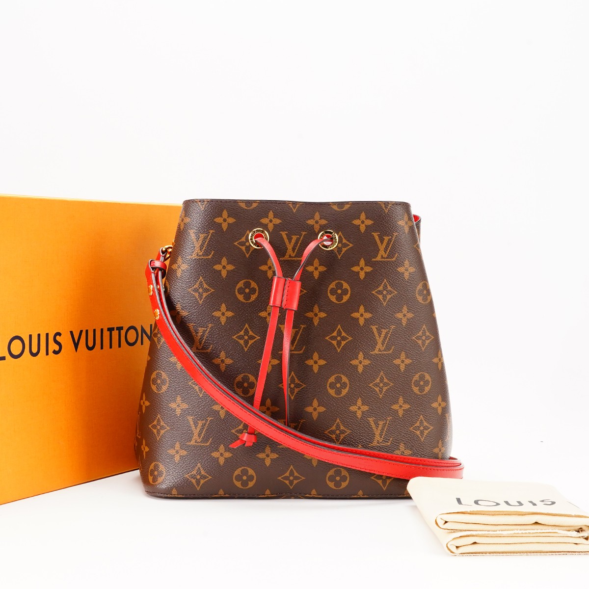 95新 LouisVuitton/路易威登 【静文】红水桶老花包/BG22000509