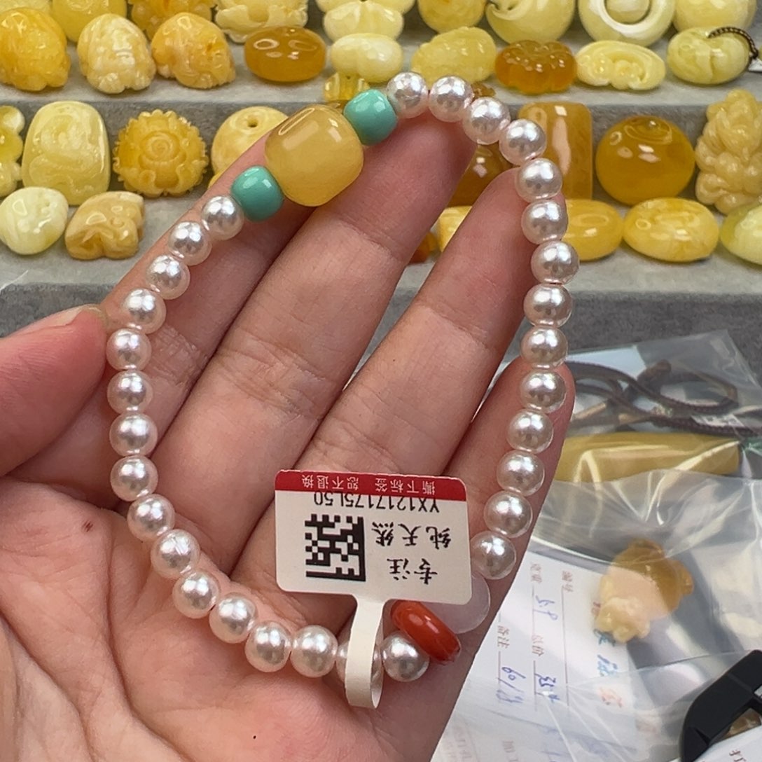 琥珀手链未镶嵌蜜蜡