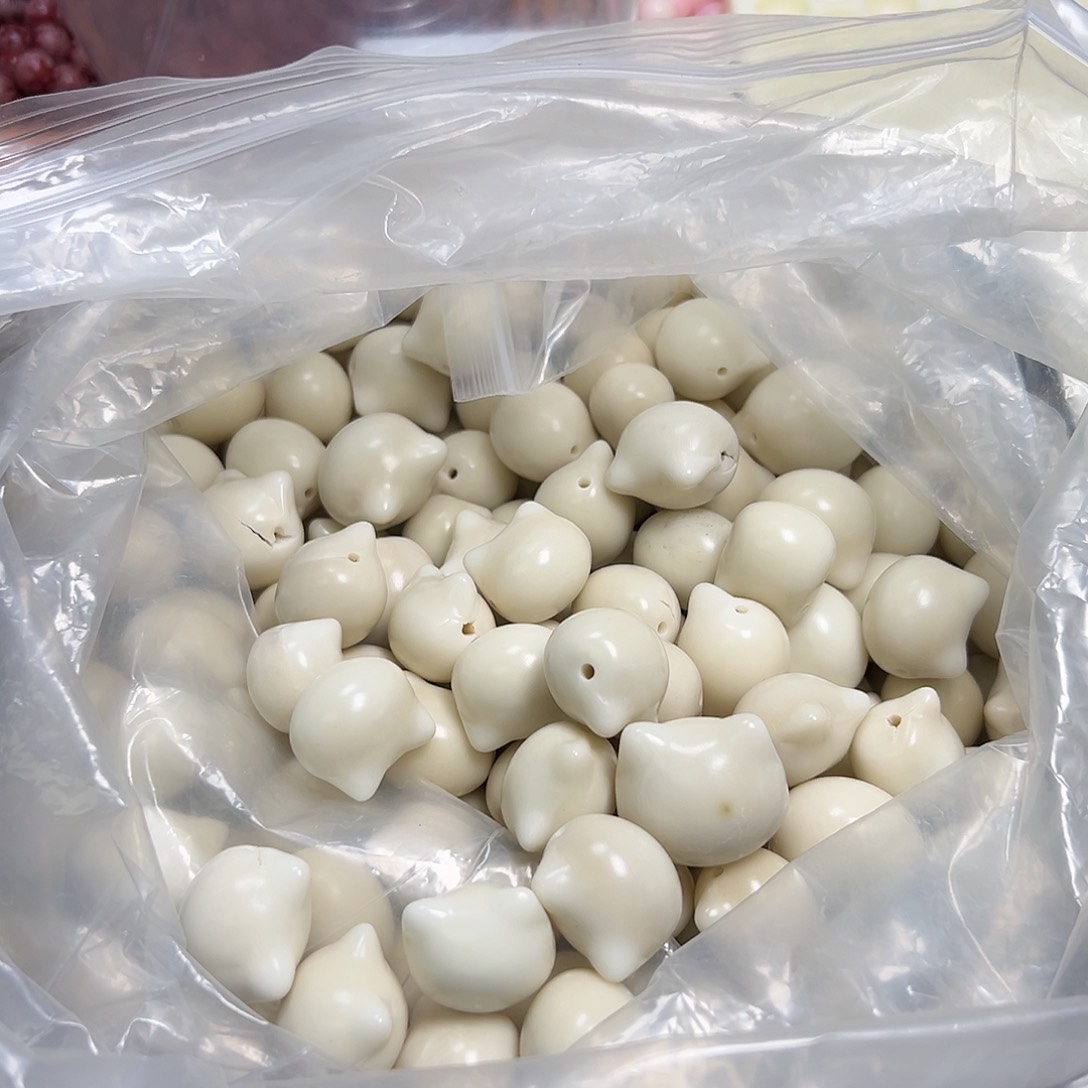 菩提根/象牙果吊坠7颗猫头瑕疵有坏有裂