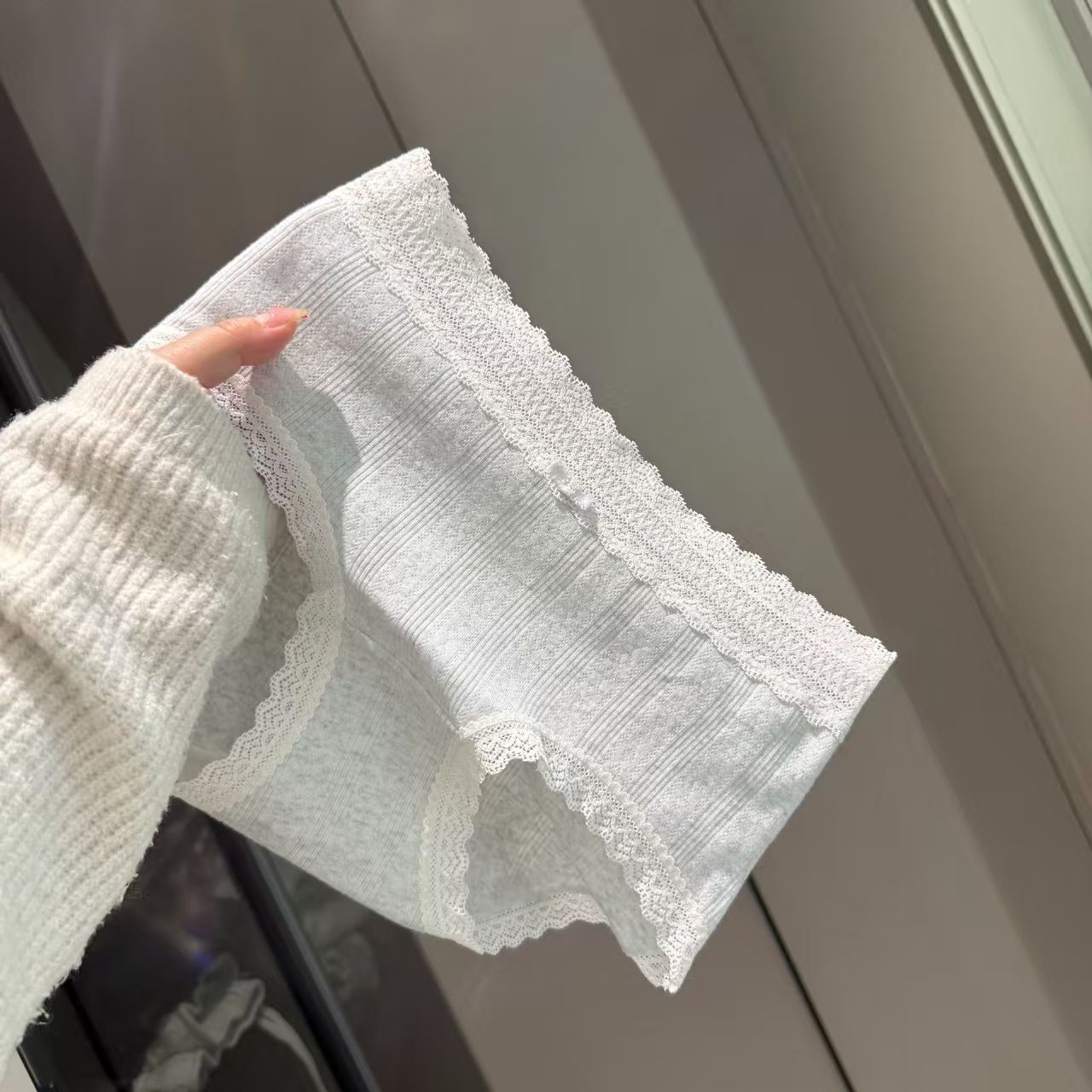 「直播间补差链接」不选不发货女士棉质法式蕾丝加长底档三角内裤