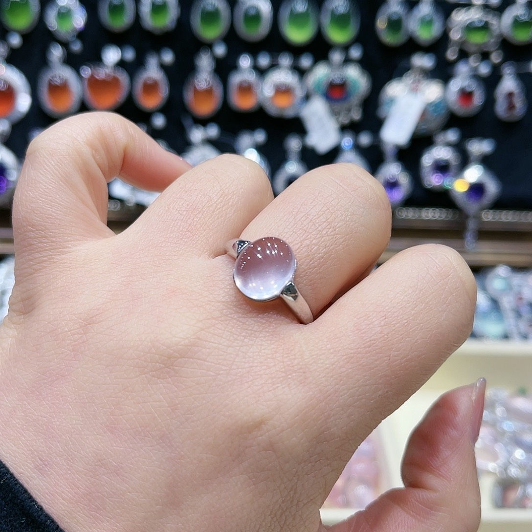 反****银S925镶嵌戒指水晶