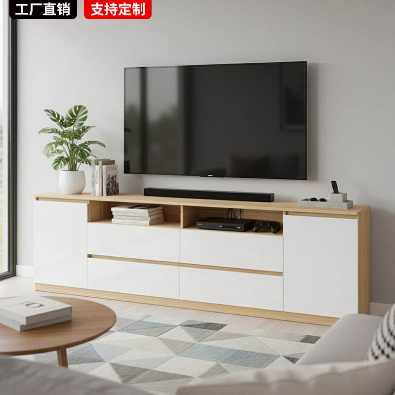 电视柜高柜现代落地一体靠墙收纳柜客厅家用带抽大容量储物柜