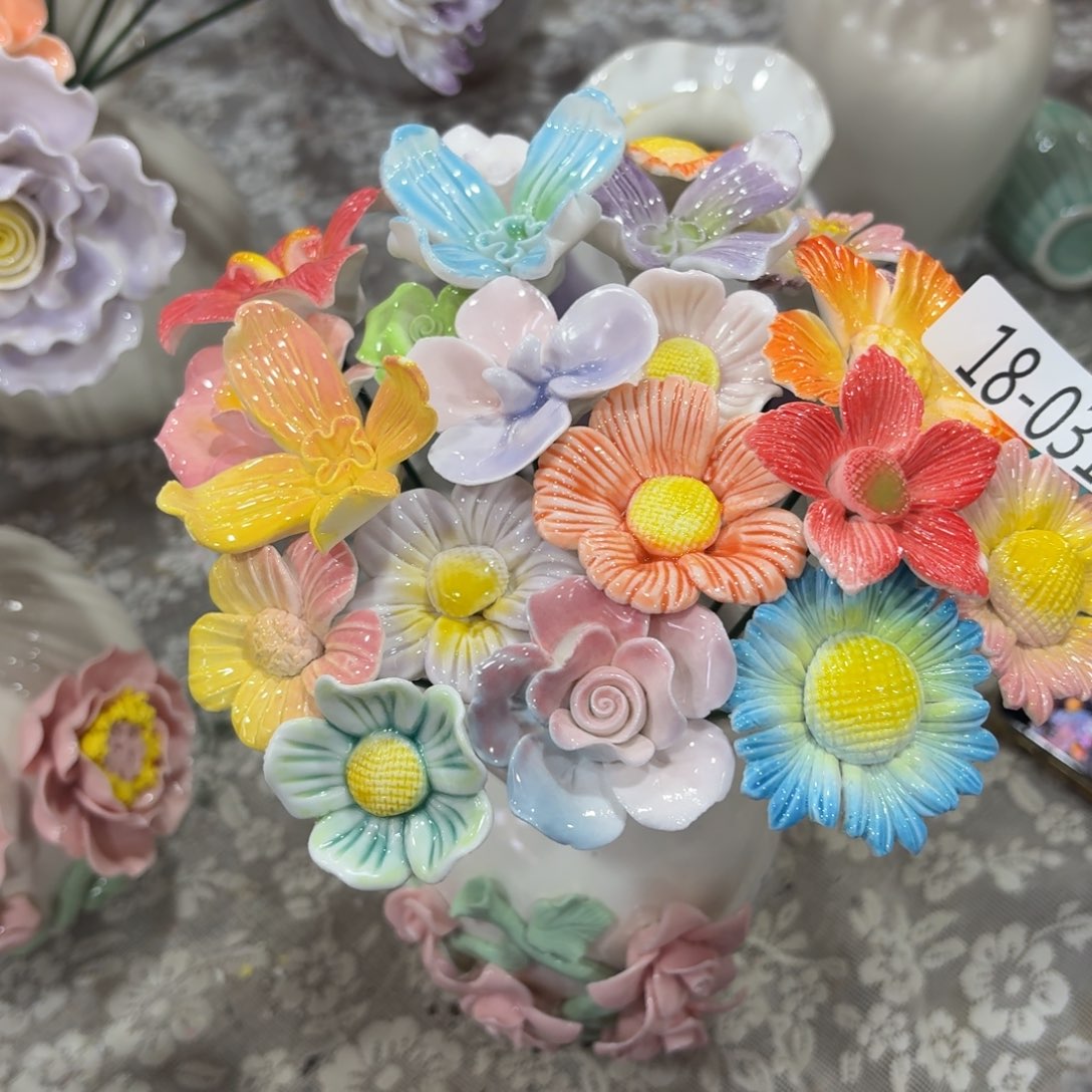 1831 陶瓷花拍满20元发货退款拉黑