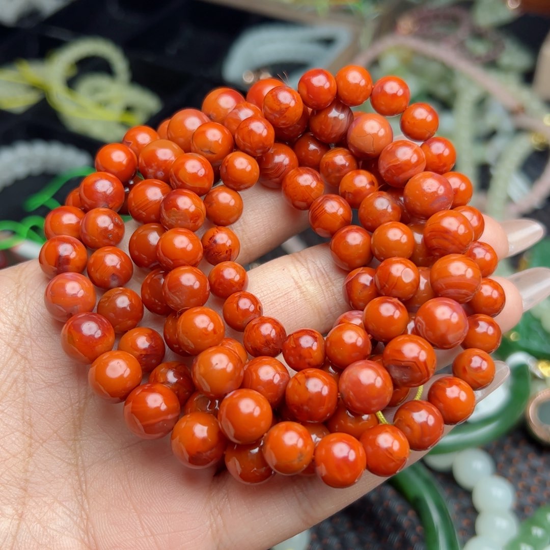 南红玛瑙手串未镶嵌