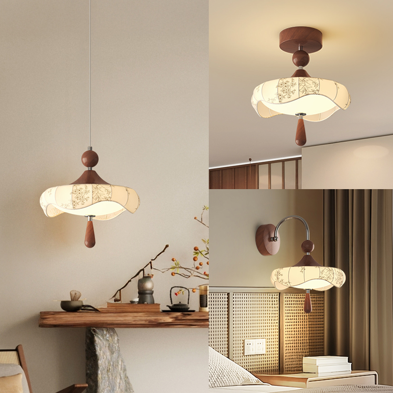 2025新款宋代美学新中式壁灯主卧室床头小吊灯过道客厅背景墙灯具